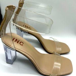 Clear INC Block Heels